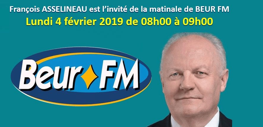 François Asselineau invité d'Abdelkrim Branine sur Beur FM – 04/02/2019