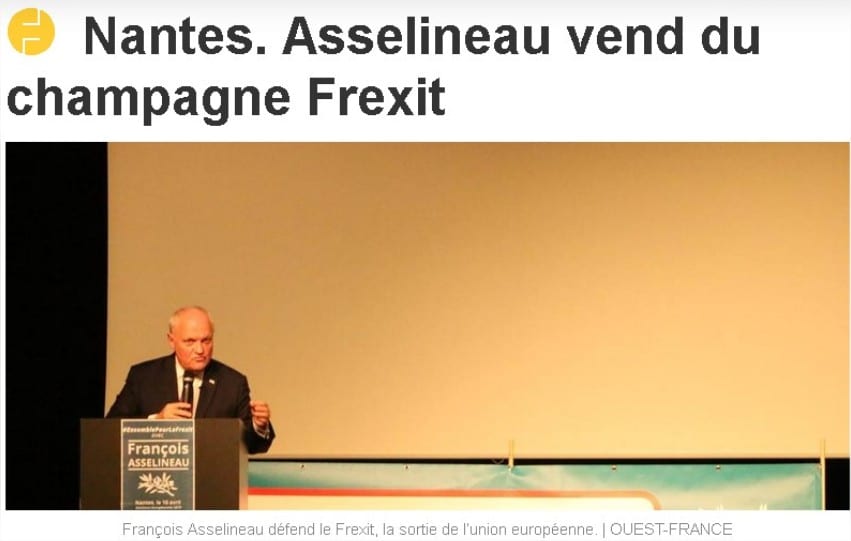 Article d'Ouest-France sur le succès de notre Réunion publique à Nantes – 10/04/2019
