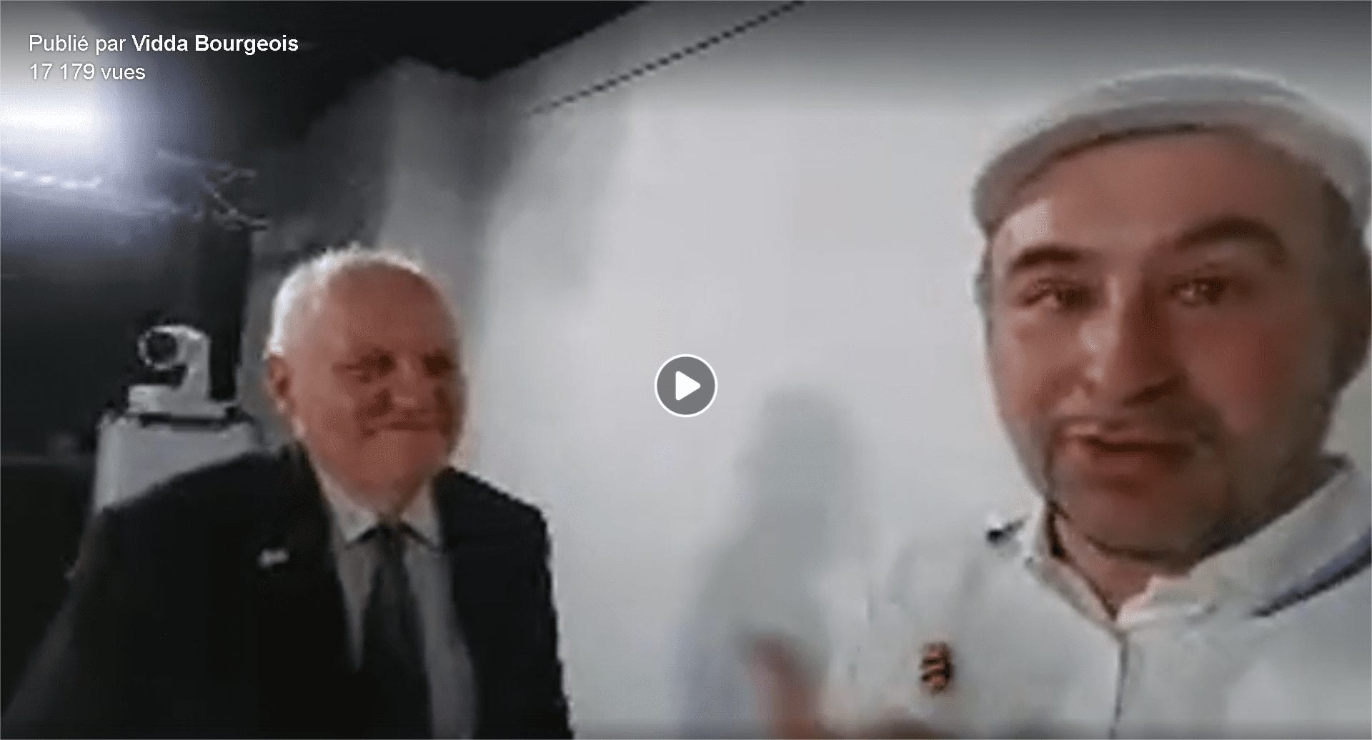 François Asselineau au micro de David Bourgeois, Gilet jaune – 04/04/2019