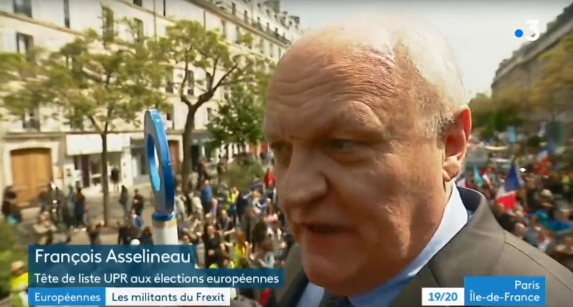 Reportage de France 3 sur la grande manifestation du 1er mai de l'UPR