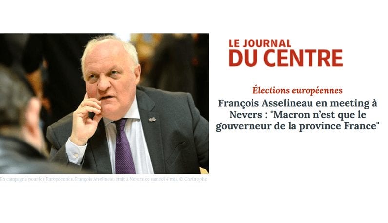 Un article dans le Journal du Centre, publié à l'occasion de la réunion publique à Nevers qui a attiré 130 personnes
