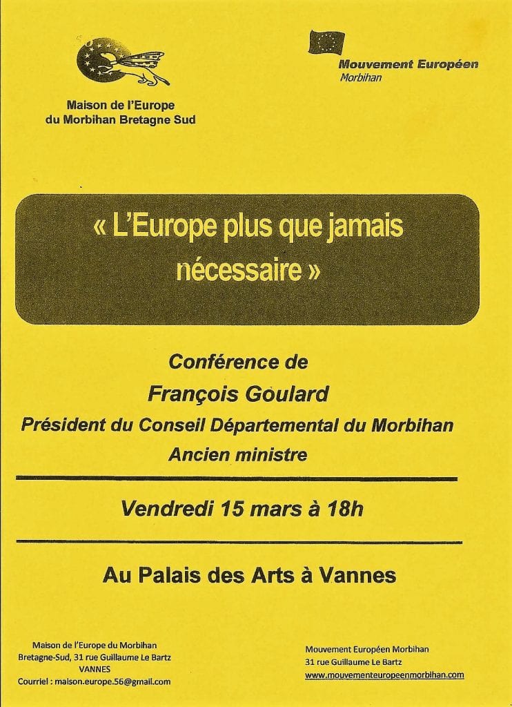 affiche conference mouvement europeen morbihan