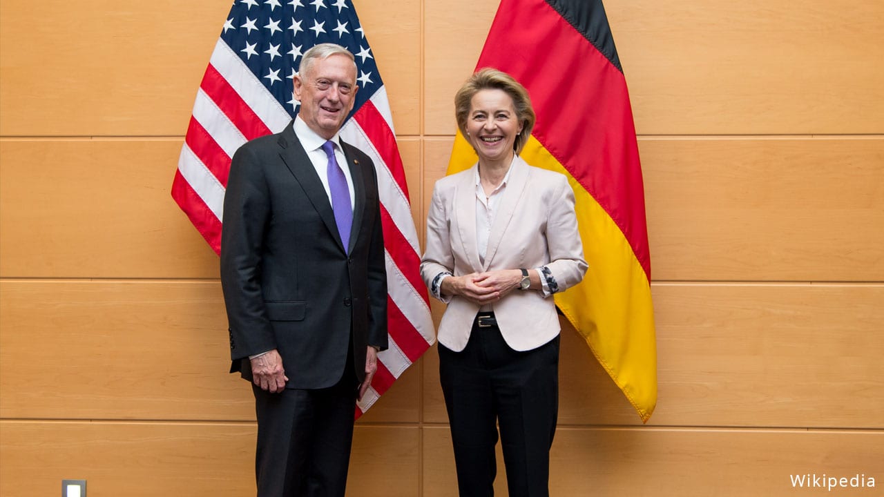 Choisie suite au caprice de Macron, l'Allemande Ursula von der Leyen, future présidente de la Commission européenne, est une ultra-atlantiste passionnée