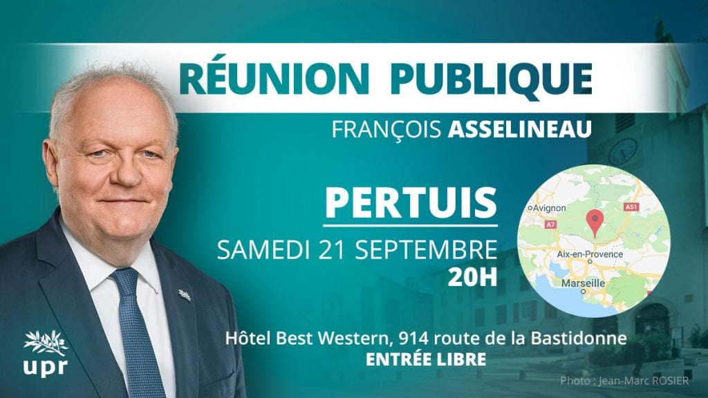 Vidéo : Réunion publique de François Asselineau à Pertuis dans le Vaucluse