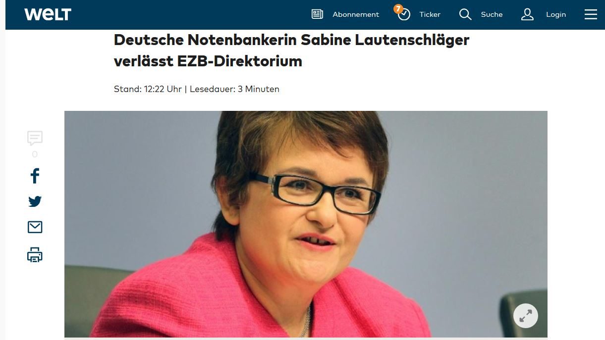Nouvelle démission fracassante d'un haut banquier central allemand à la BCE.