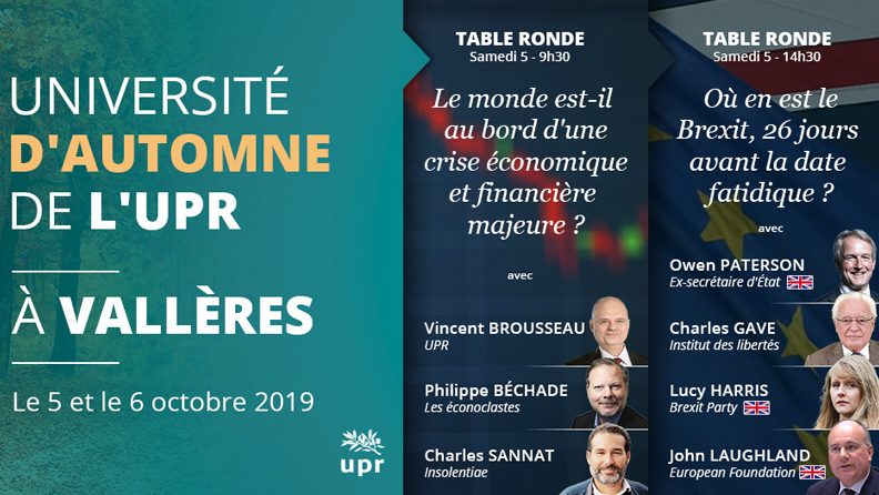 Inscrivez-vous à l’Université d’automne 2019 de l’UPR !