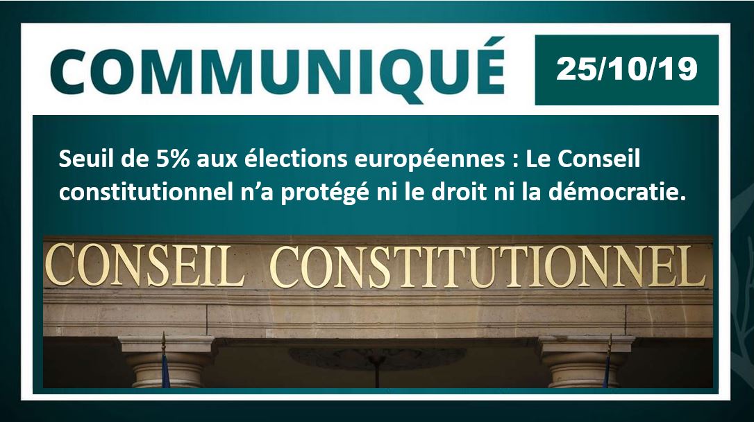 En validant le seuil de 5 % aux Européennes, le Conseil constitutionnel n'a protégé ni le droit ni la démocratie