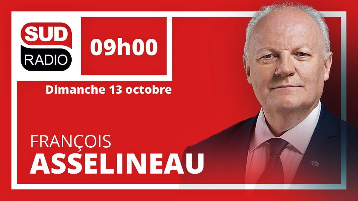 François Asselineau invité de Philippe David sur Sud Radio – 13/10/2019