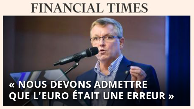 « Nous devons admettre que l'euro était une erreur » : une bombe dans l'univers de la finance mondiale