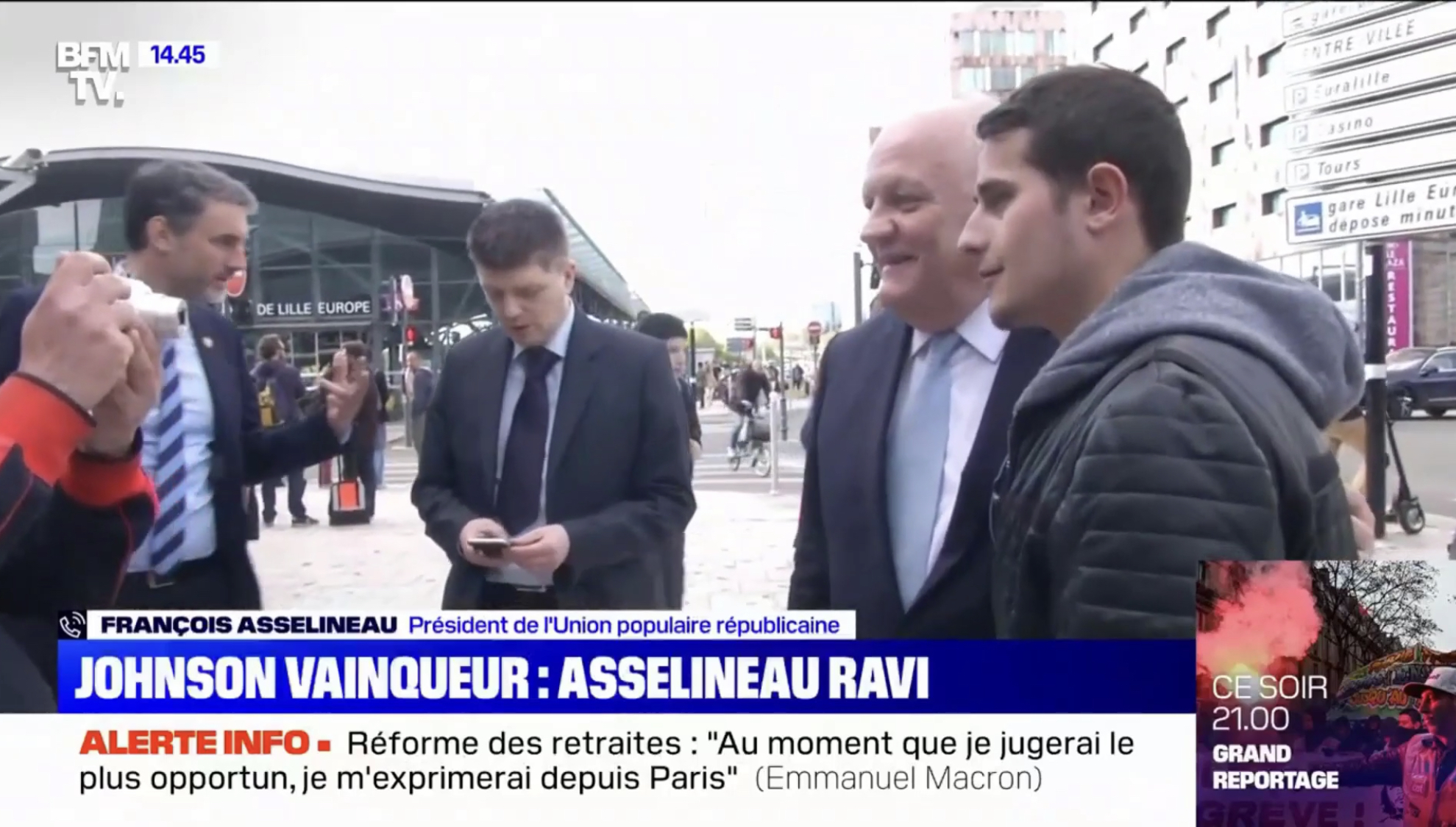 Francois Asselineau au micro de BFM-TV – 13/12/2019