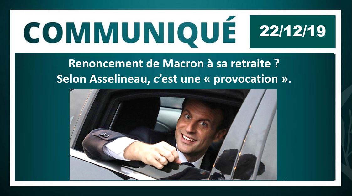 Macron renonce à sa retraite ? Quelle provocation !