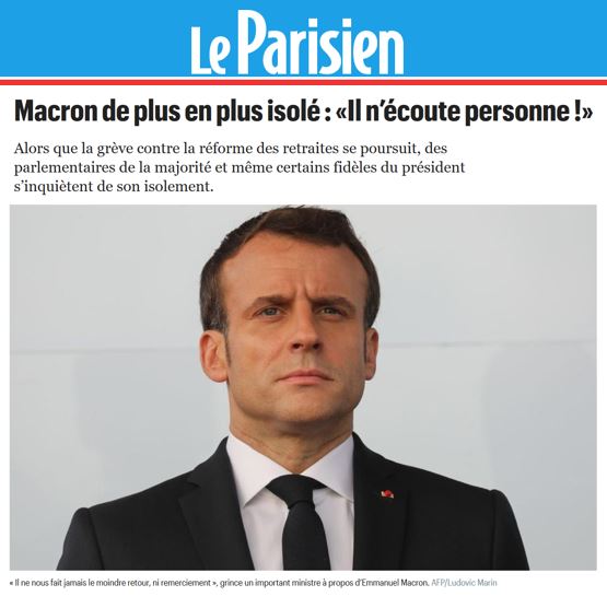 Macron, isolé, craint pour sa sécurité