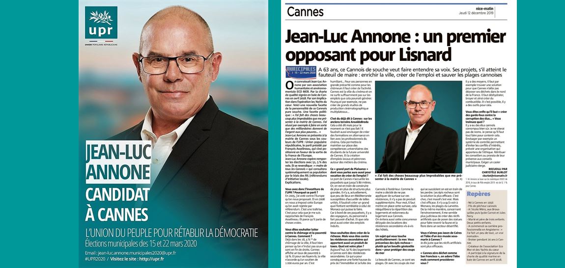 Jean-Luc Annone, candidat UPR à la mairie de Cannes