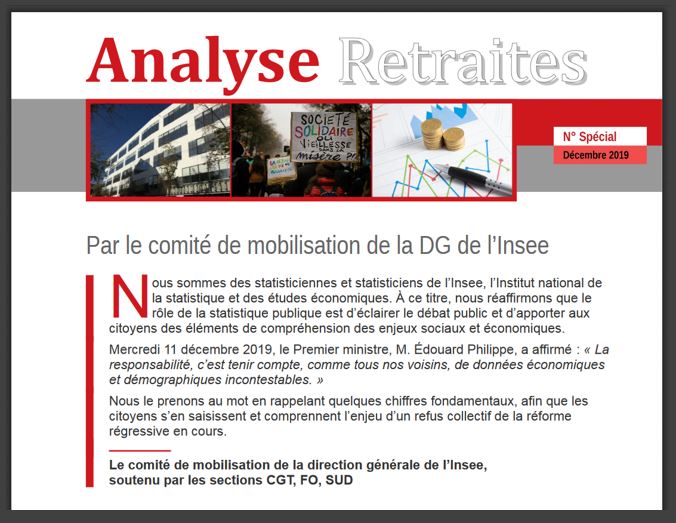 L'analyse de l'INSEE qui balaie le narratif officiel sur les Retraites