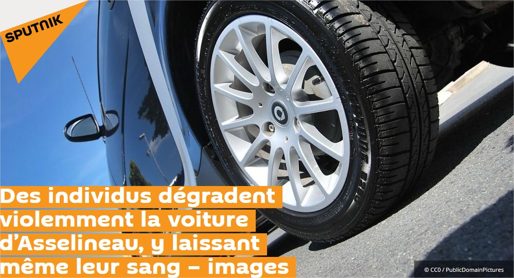 La voiture de François Asselineau vandalisée