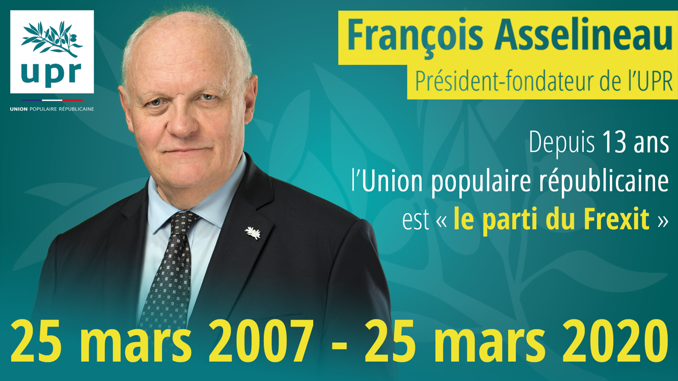 25 mars 2020 : l'UPR a 13 ans !