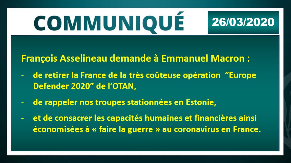 Macron doit retirer la France des exercices de l'OTAN et rappeler nos troupes basées en Estonie