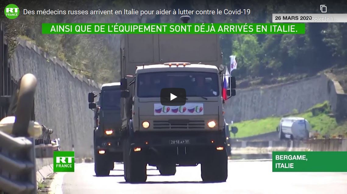 L'UE en perdition n°4 : l'Italie ne peut compter que sur l'aide médicale de la Russie