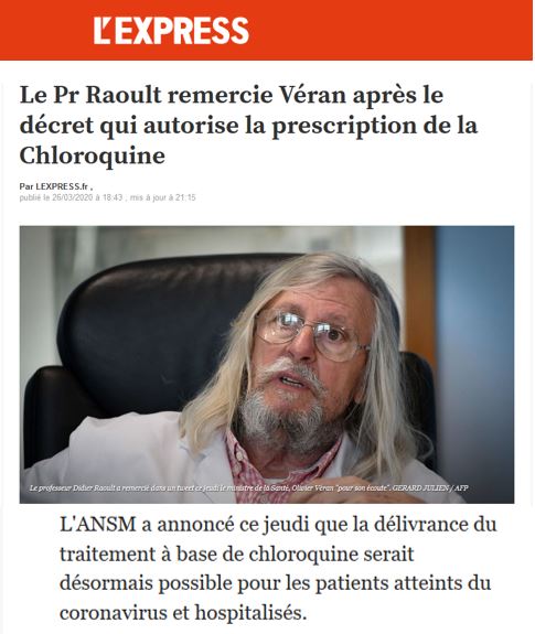 La grande gêne des médias français sur la Covid-19 et le triomphe du Professeur Raoult