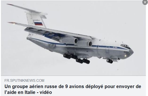La Russie supplée l'UE défaillante avec un pont aérien médical vers l'Italie