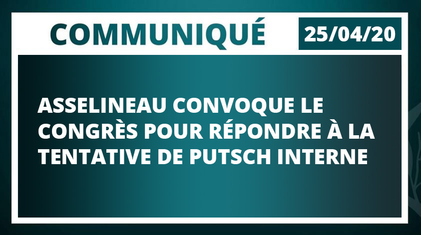 Asselineau convoque le congrès pour répondre à la tentative de putsch interne