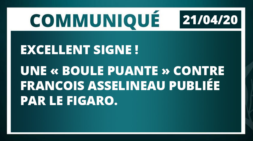 Article « boule puante » du Figaro contre François Asselineau – 21/04/2020