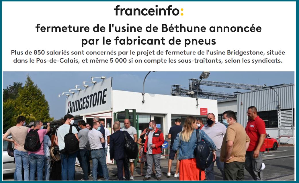 L'UE et l'euro sont directement responsables de la fermeture de l'usine Bridgestone de Béthune