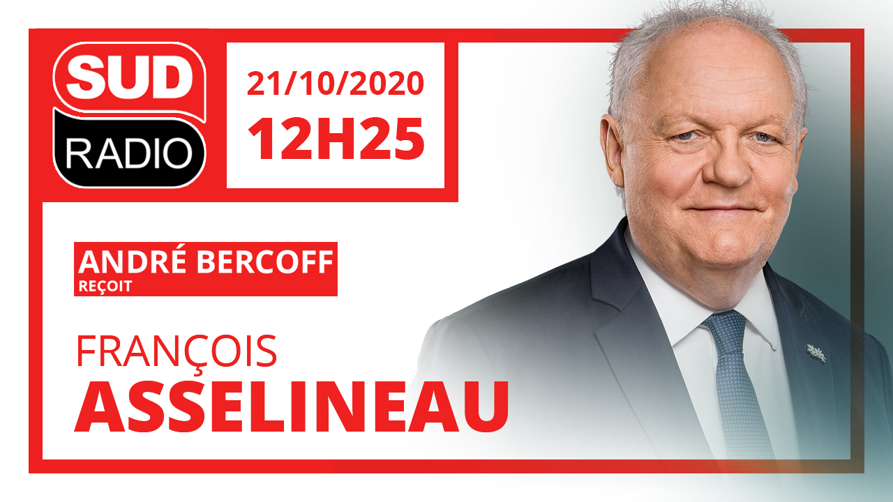 François Asselineau invité d'André Bercoff sur Sud Radio – 21/10/2020