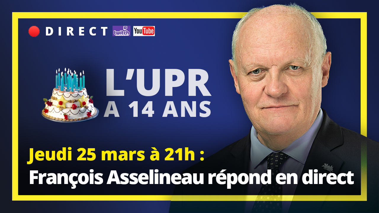 François Asselineau répond à vos questions en direct  – 25/03/2021