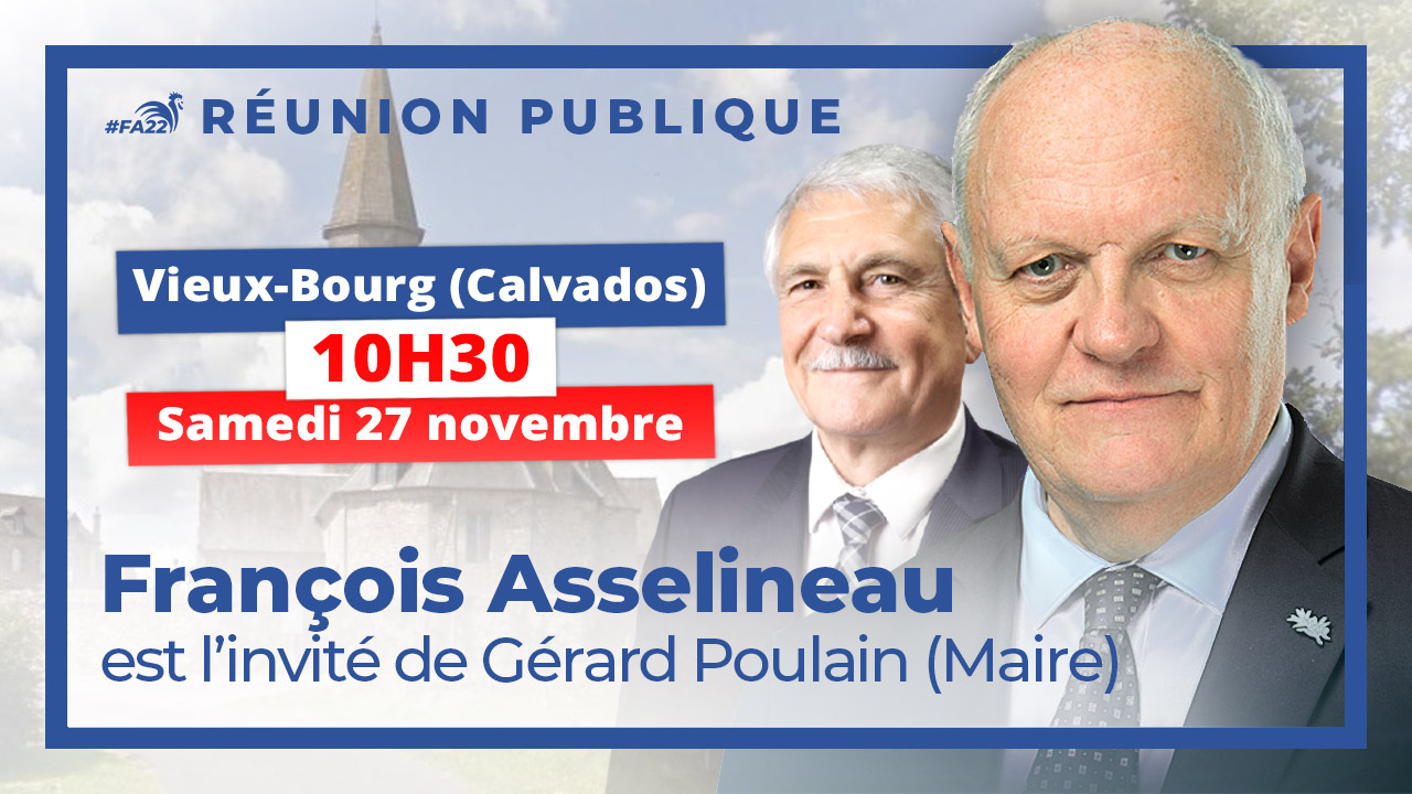 Annonce de la réunion publique à Vieux-Bourg