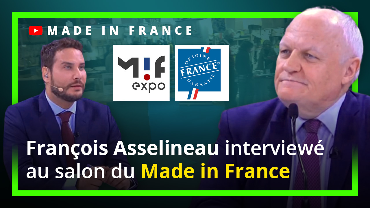 François Asselineau invité de Anthony Vitorino (Origine France Garantie) au Salon Made in France