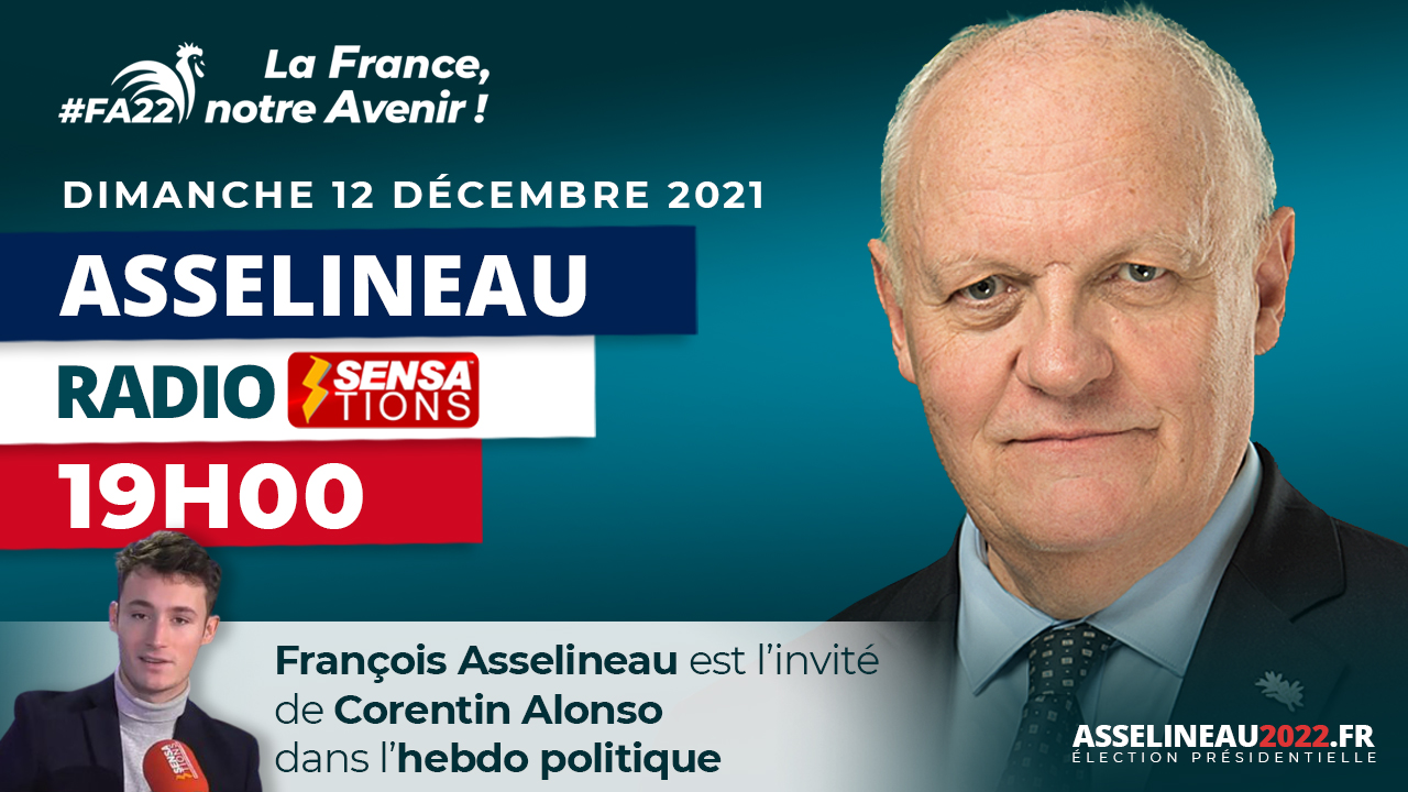 François Asselineau invité de Corentin Alonso sur Radio Sensations – 12/12/2021