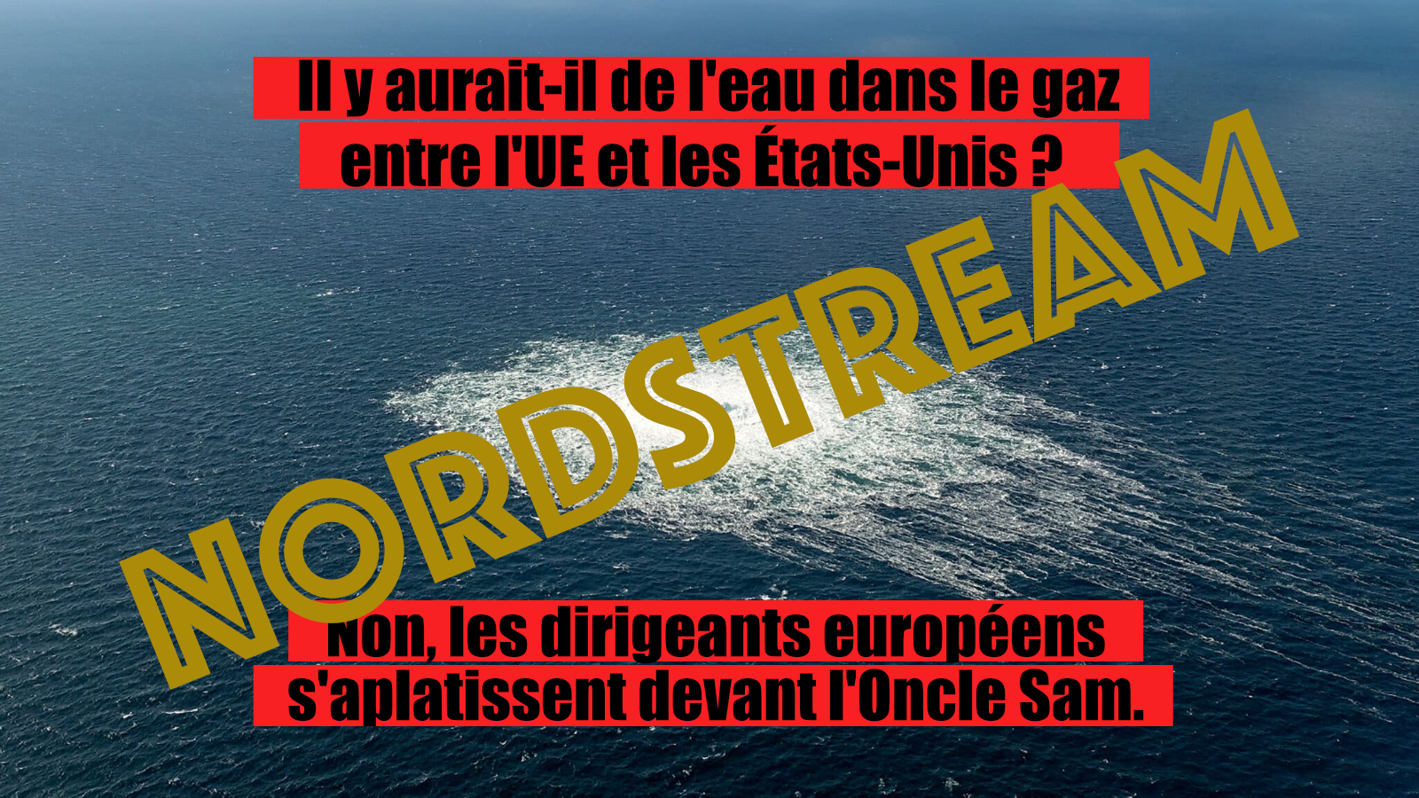 L'enquête sur le sabotage contre Nordstream 1 & 2 est au point mort