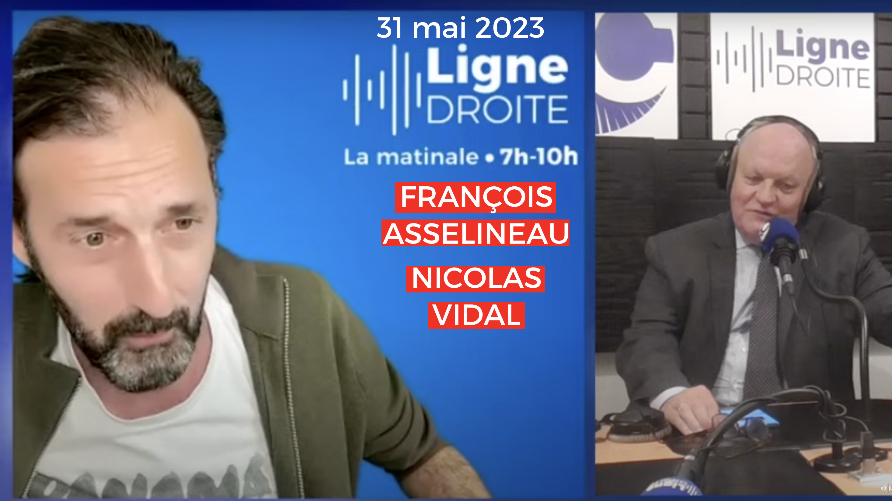 François Asselineau invité de Nicolas Vidal sur Radio Courtoisie – 31/05/2023