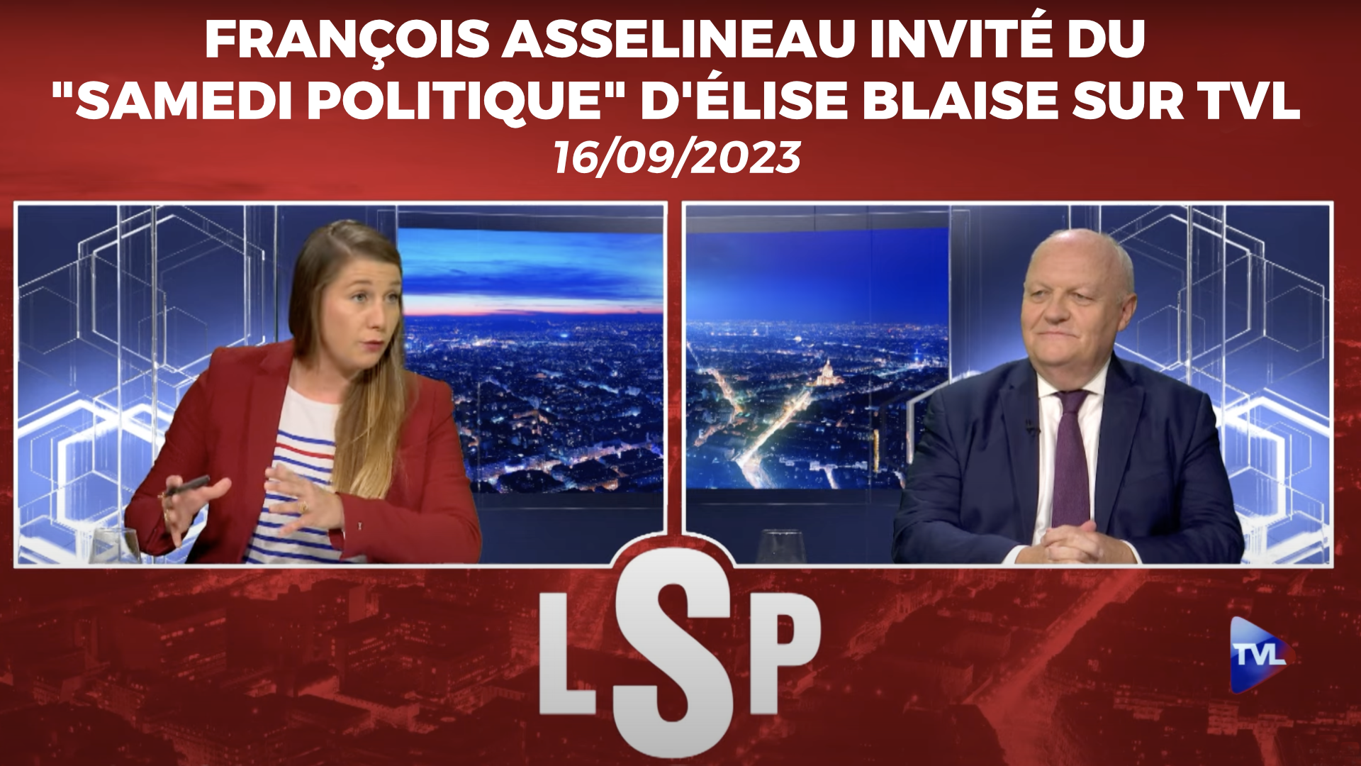 François Asselineau invité d'Élise Blaise sur TVL – 16/09/2023