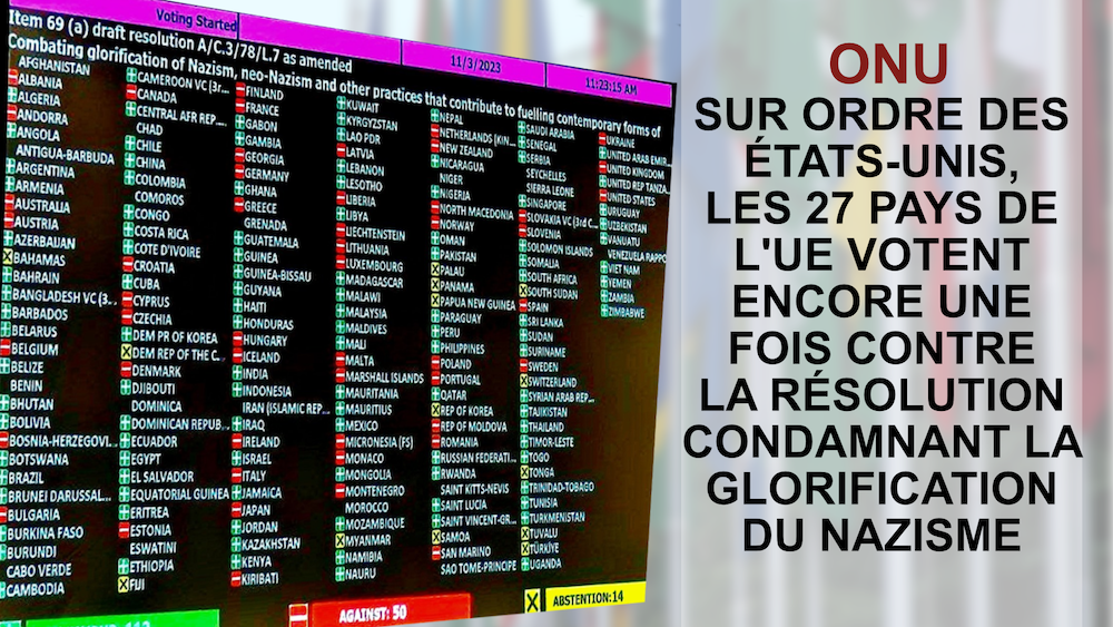 Quand les Etats-Unis mènent à la baguette les 27 Etats-membre de l'UE, dont la France, à l'ONU