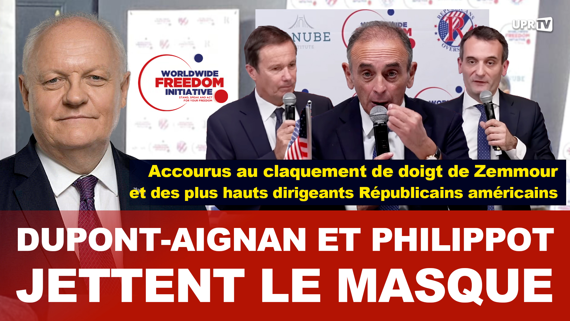 Accourus au coup de sifflet de Zemmour et d'Oncle Sam, Dupont-Aignan et Philippot jettent le masque