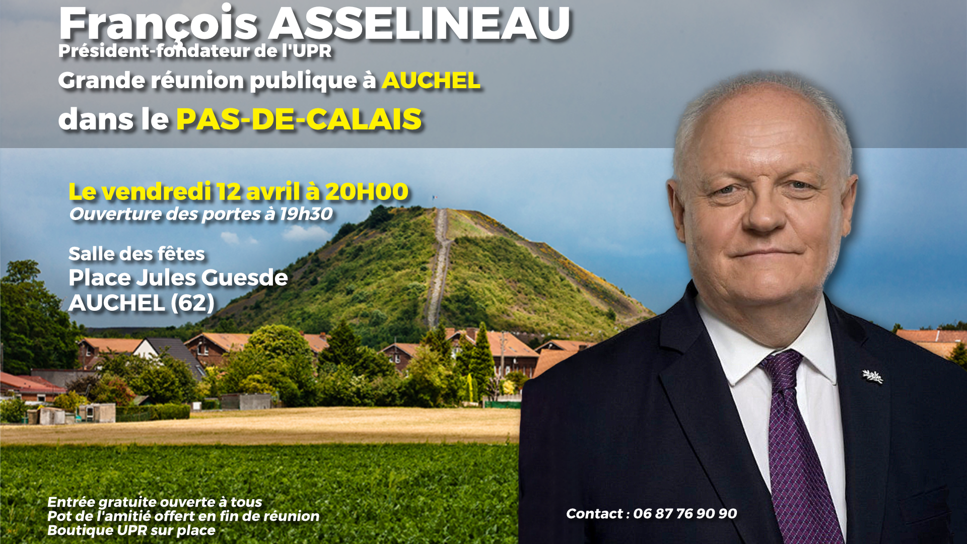 Annonce de la réunion publique à Auchel