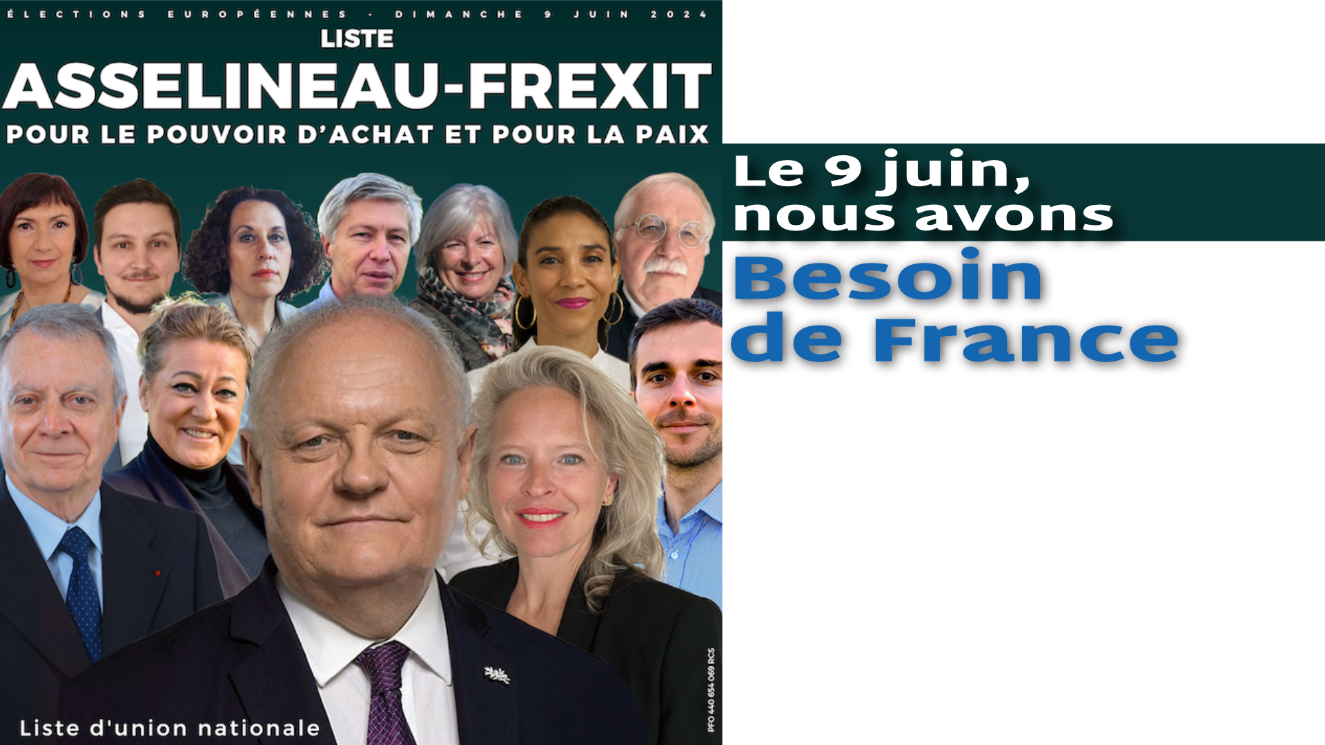 Affiche de campagne aux Européennes 2024