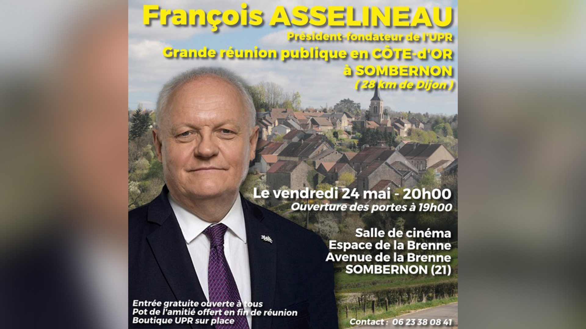 Annonce de la réunion publique à Sombernon