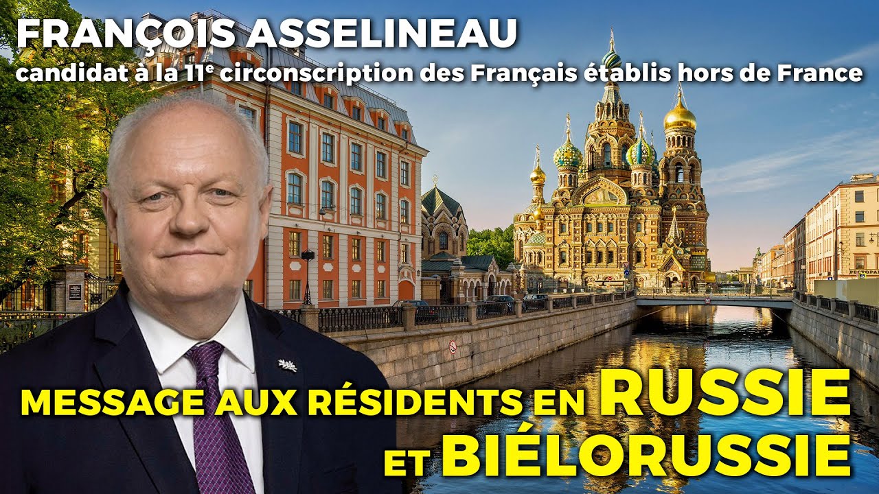 François Asselineau s'adresse aux Français de Russie & Biélorussie – Législatives 2024 – 11ème CFE