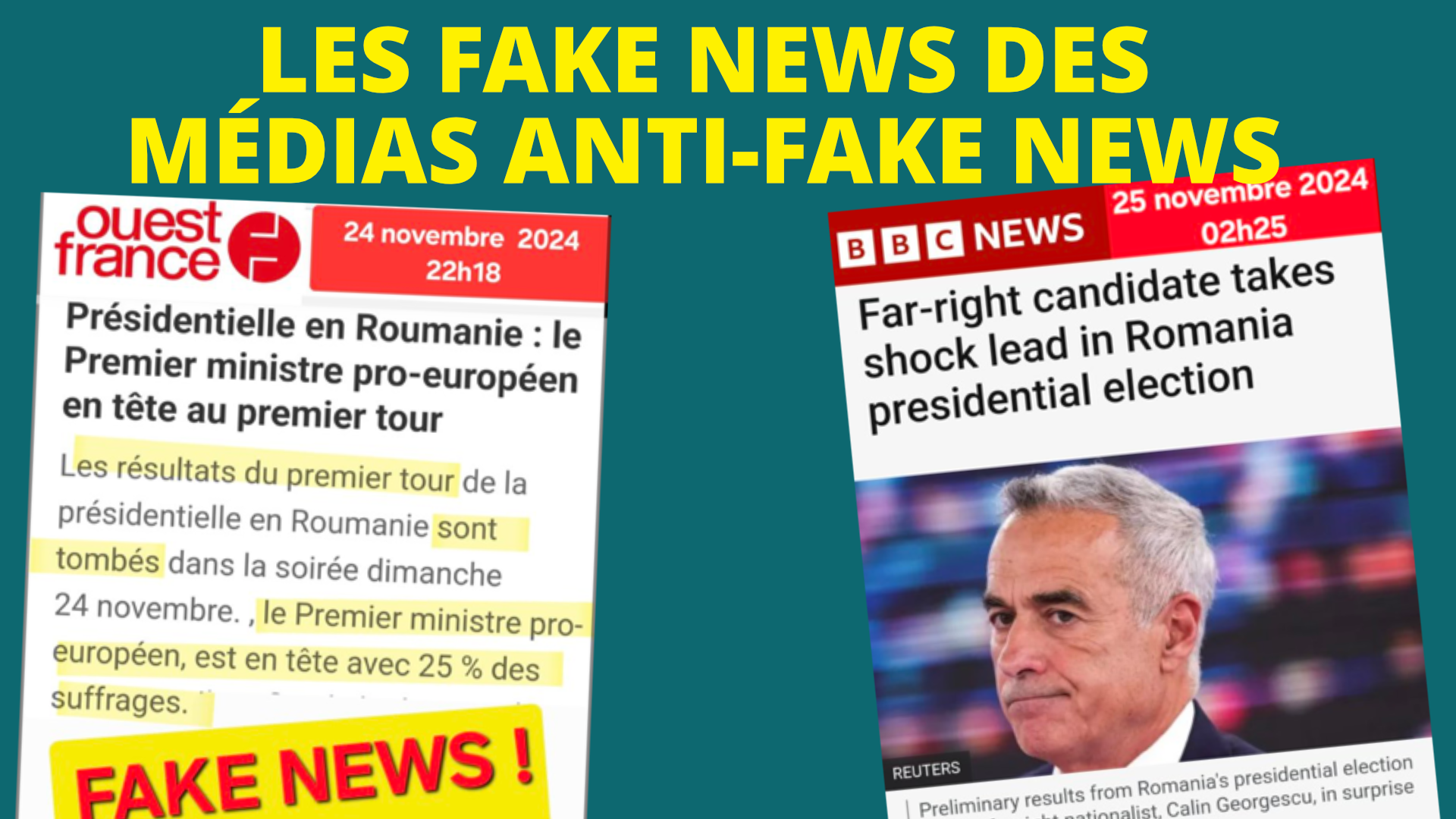 Georgescu arrive en tête au premier tour de la Présidentielle en Roumanie