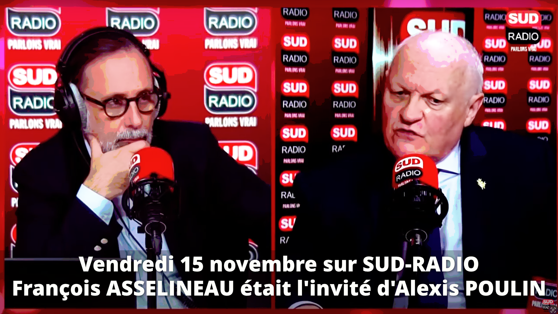 François Asselineau invité d'Alexis Poulin sur Sud Radio – 15/11/2024