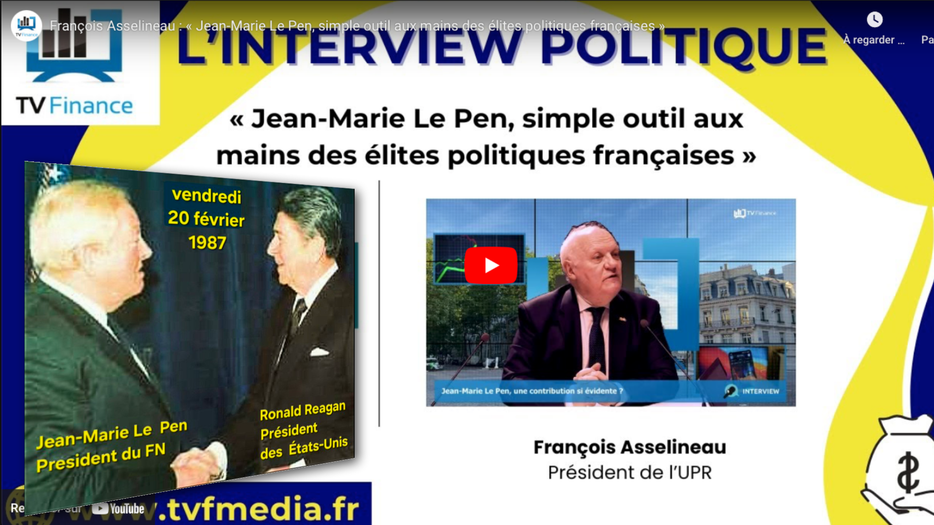 François Asselineau invité de Louis-Antoine Michelet sur TV Finance – 09/01/2025