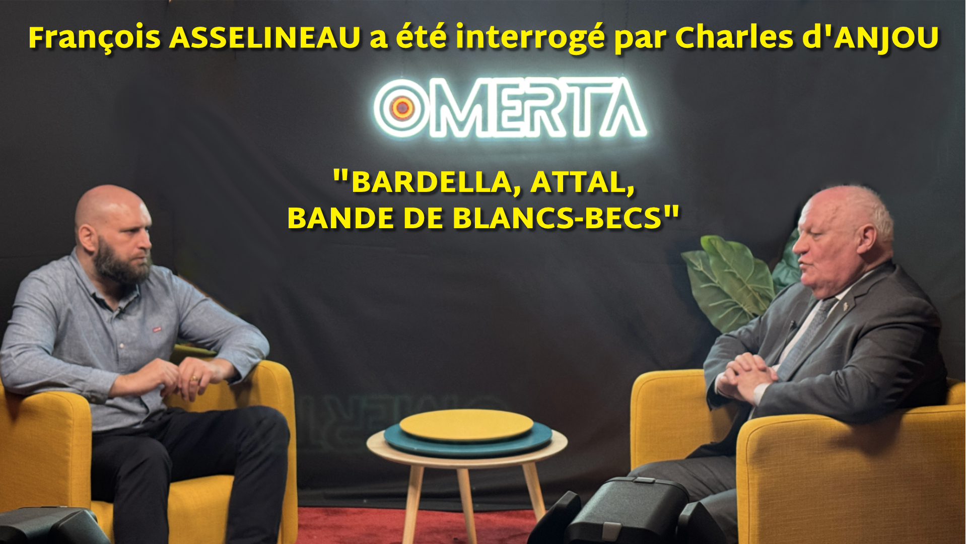 François Asselineau invité de Charles d'Anjou sur Omerta – 13/04/2025 – 1/2