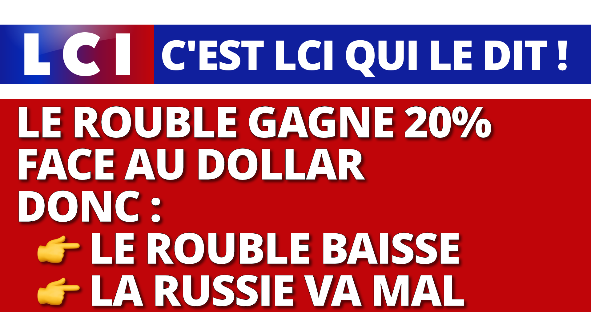 Cafouillage sur LCI