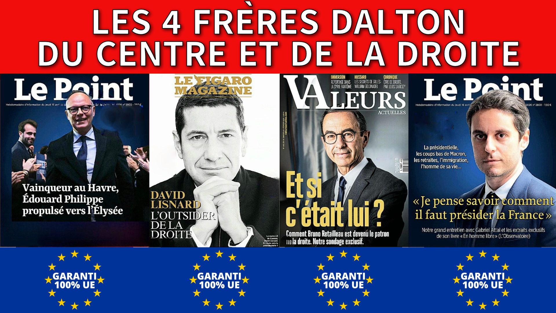 Les quatre frères Dalton du centre et de la droite