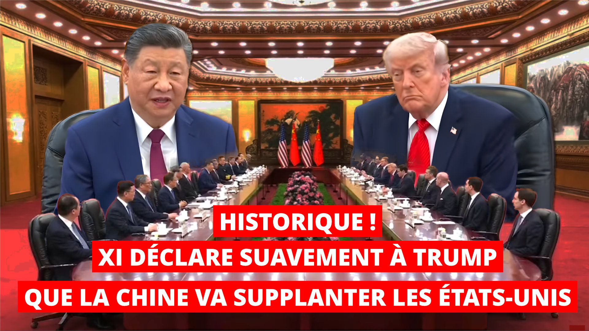 HISTORIQUE ! XI DÉCLARE SUAVEMENT À TRUMP QUE LA CHINE VA SUPPLANTER LES ÉTATS-UNIS