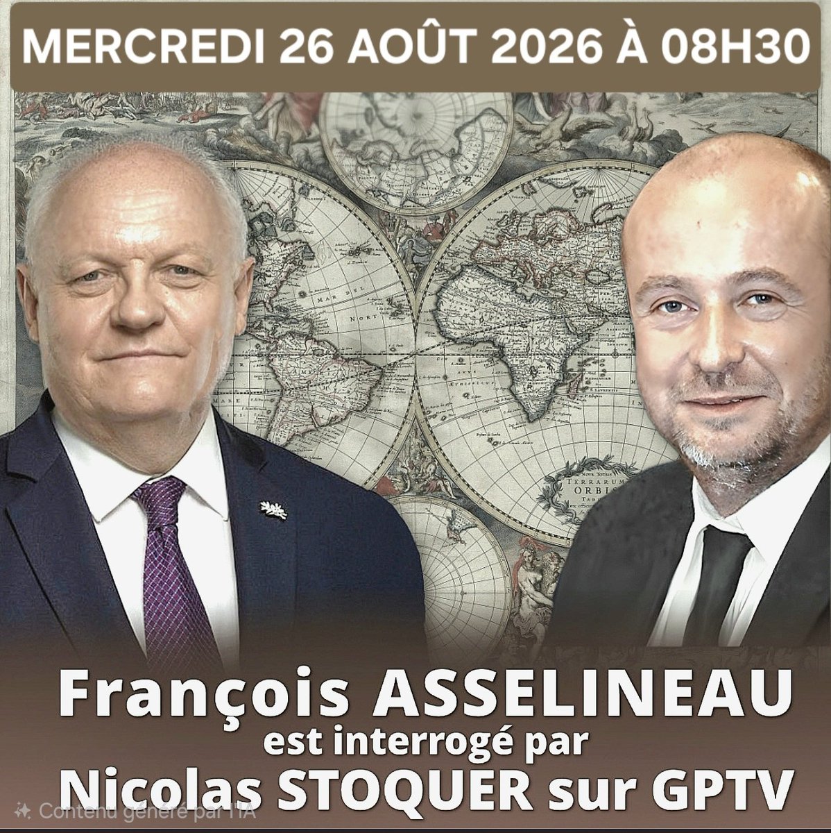 François Asselineau invité de Nicolas Stoquer sur GP-TV – 26/08/2026