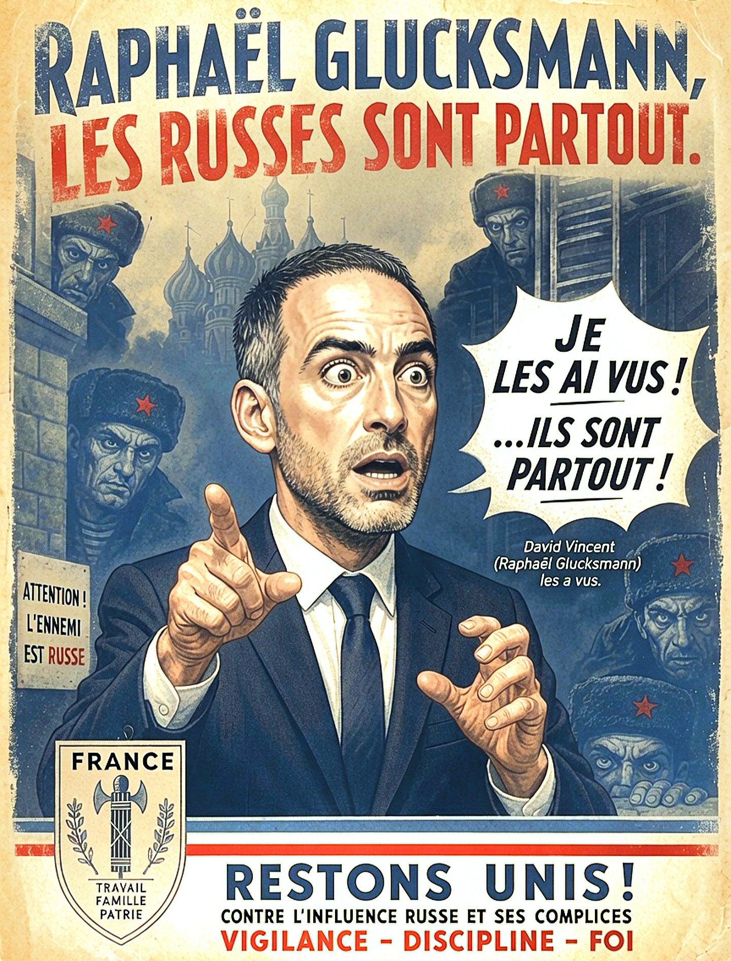 Raphaël Glucksmann fantasme sur une déstabilisation russe